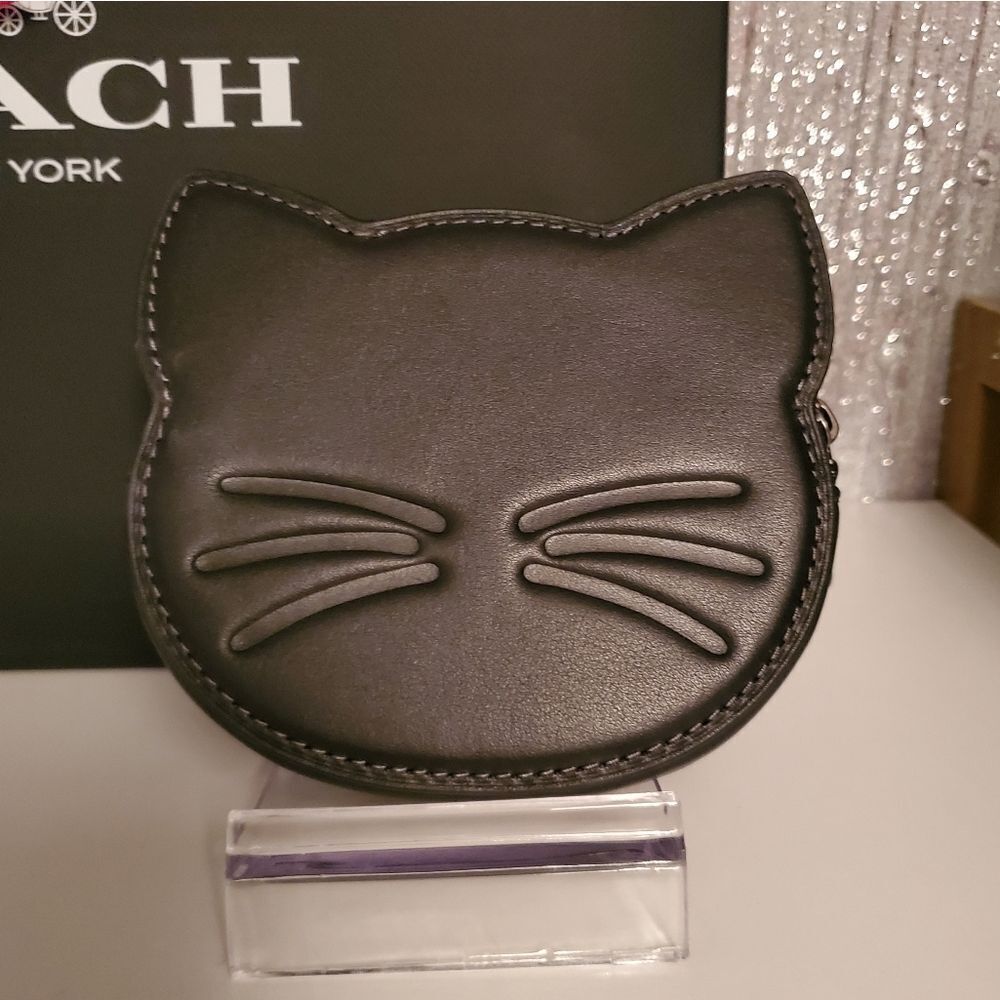 Coach Halloween Black Kitty Change Purse - Picture 4 of 9